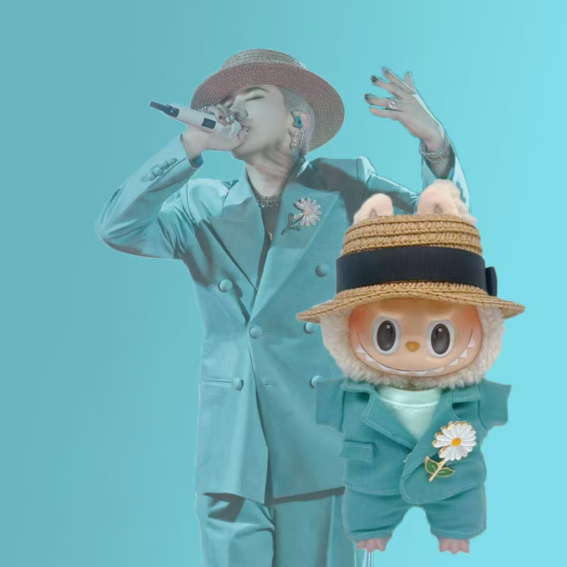 K-Pop Fashion: G - Dragon Look Labubu Doll Outfit from G-BUBU series