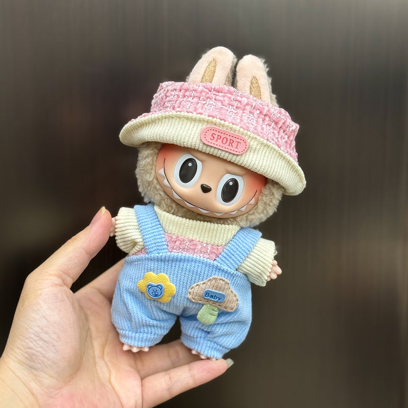 Handmade Outfit Set for Labubu Doll - Multiple Cute Styles (Including Hats, Dresses, Overalls, etc.)