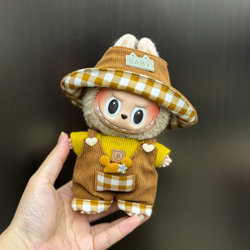 Handmade Outfit Set for Labubu Doll - Multiple Cute Styles (Including Hats, Dresses, Overalls, etc.)