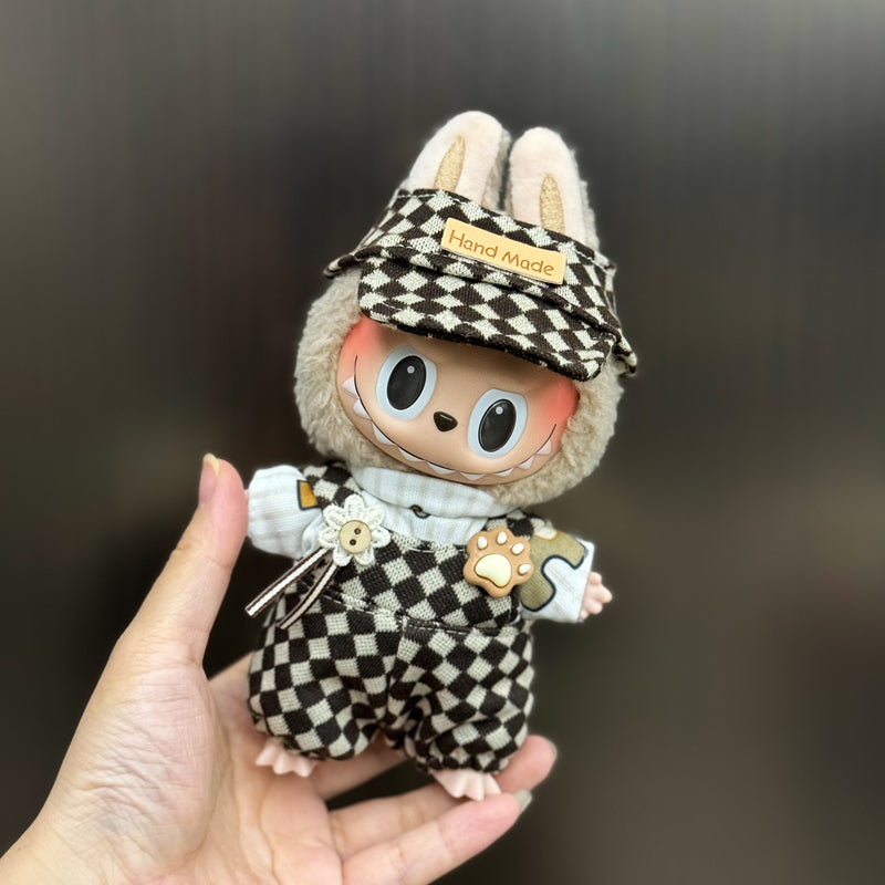 Handmade Outfit Set for Labubu Doll - Multiple Cute Styles (Including Hats, Dresses, Overalls, etc.)