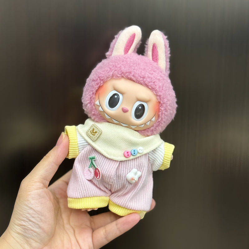 Handmade Outfit Set for Labubu Doll - Multiple Cute Styles (Including Hats, Dresses, Overalls, etc.)