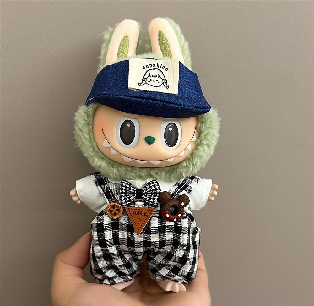 Handmade “Bunny & Plaid” Themed Outfit Collection for Labubu Dolls