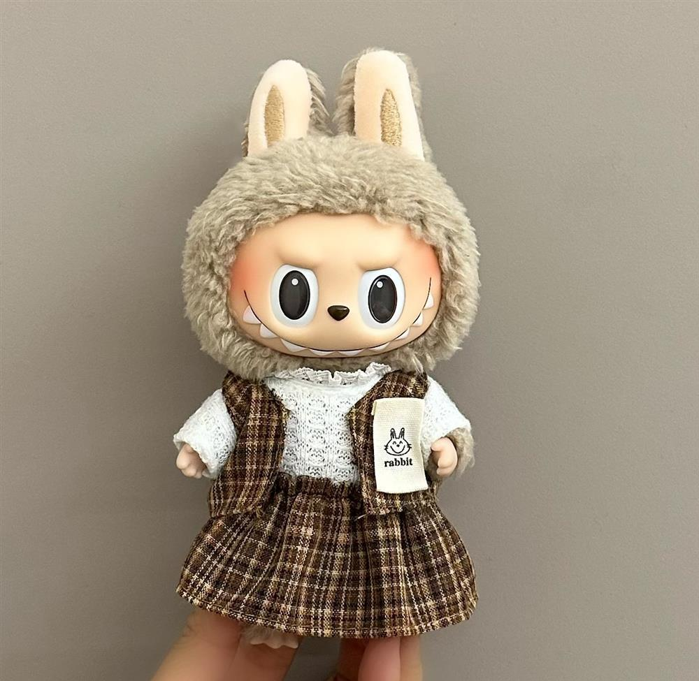 Handmade “Bunny & Plaid” Themed Outfit Collection for Labubu Dolls